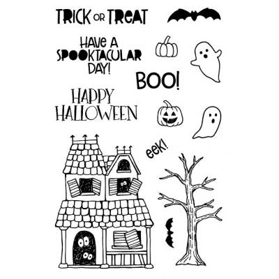 Jane's Doodles Clear Stamps - Haunted House